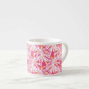 Tropische palmbladeren espresso kop