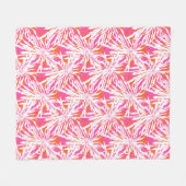 Tropische palmbladeren fleece deken (Voorkant (Horizontaal))