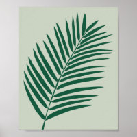 Tropische palmbladeren, groen en olijfgroen