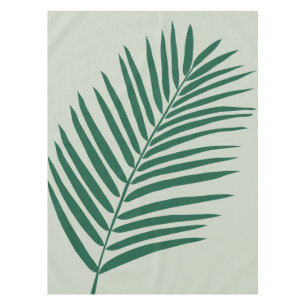 Tropische palmbladeren, groen en olijfgroen tafelkleed