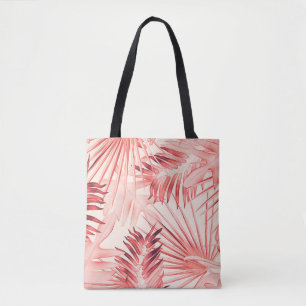 Tropische palmbladeren, Hawaïaans stijlvol patroon Draagtas