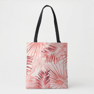 Tropische palmbladeren, Hawaïaans stijlvol patroon Draagtas