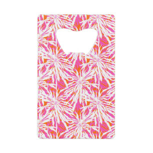 Tropische palmbladeren kredietkaart flessenopener