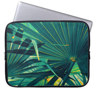 Tropische palmbladeren laptop sleeve