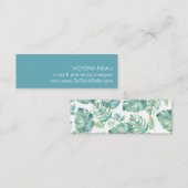 Tropische palmbladeren mini visitekaartje (Voorkant / Achterkant)