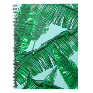 Tropische palmbladeren naadloze florale pasta notitieboek