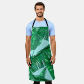 Tropische palmbladeren naadloze  florale pasta schort (Gedragen)