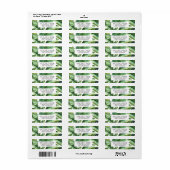 tropische palmbladeren retouradreslabel etiket (Full Sheet)
