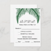 Tropische palmbladeren RSVP (Voorkant / Achterkant)