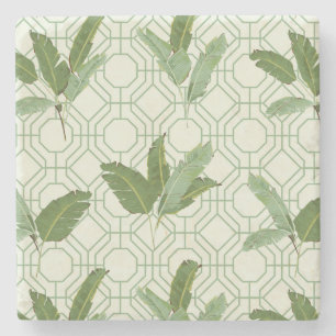 Tropische palmbladeren stenen onderzetter