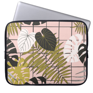 Tropische palmbladeren, stijlvolle zomer. laptop sleeve