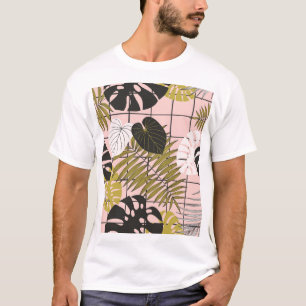 Tropische palmbladeren, stijlvolle zomer. t-shirt