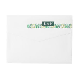 Tropische palmbladeren, strand bruiloft