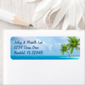 Tropische palmbomen Adres Etiket (Insitu)