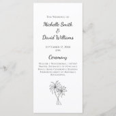 Tropische palmbomen bestemming bruiloft ceremonie programma (Voorkant)