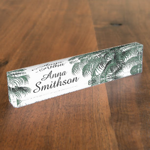 Tropische palmbomen Bord voor kunstschilderwerk Naambordje