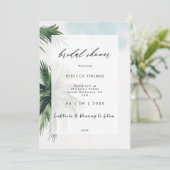 Tropische palmbomen Bruids Douche Uitnodiging (Staand voorkant)