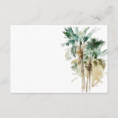 Tropische palmbomen bruiloft receptie informatiekaartje (Achterkant)