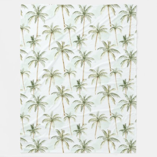 Tropische palmbomen fleece deken (Voorkant)