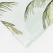 Tropische palmbomen fleece deken (Hoek)