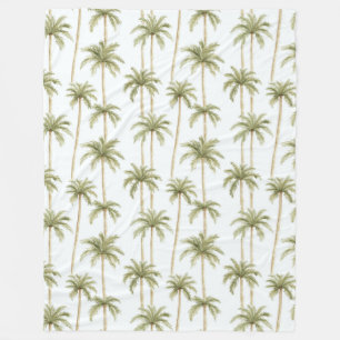 Tropische palmbomen fleece deken