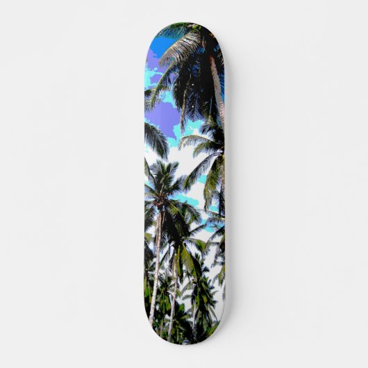 Tropische palmbomen. Geposterd ontwerp. Skateboard (Voorkant)