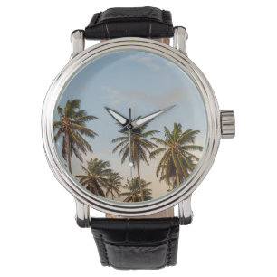 Tropische palmbomen horloge
