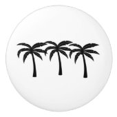 Tropische palmbomen keramische knop (Voorkant)