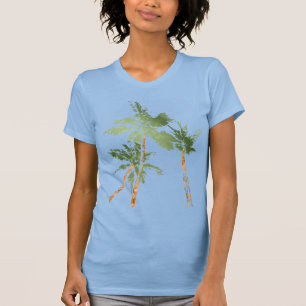 Tropische palmbomen Kokospalmen Hawaï T-shirt