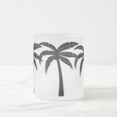 Tropische palmbomen matglas koffiemok (Center)