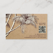 Tropische palmbomen met QR-code Visitekaartje (Achterkant)