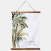 Tropische palmbomen Modern Hangend Wandkleed (Voorkant)