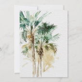 Tropische palmbomen Moderne bruidsbrunch Kaart (Achterkant)