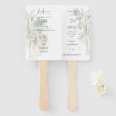 Tropische palmbomen moderne bruiloft handwaaier (Voorkant en achterkant)