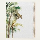 Tropische palmbomen moderne bruiloft planner (Achterkant)