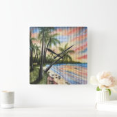 TROPISCHE PALMBOMEN NAAR BLINDEN VIERKANTE KLOK (Huis)