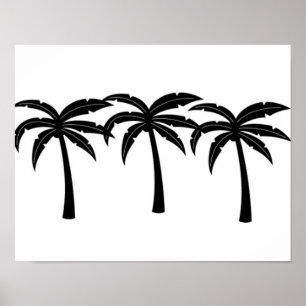 Tropische palmbomen poster