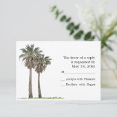 Tropische palmbomen RSVP-kaarten RSVP Kaartje (Staand voorkant)