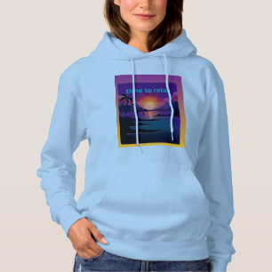 Tropische palmbomen strand vibes dames hoodie