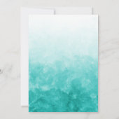 tropische palmbomen strandtrouwuitnodiging kaart (Achterkant)