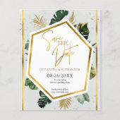 Tropische palmbomen verguld script opslaan van de  (Voorkant)