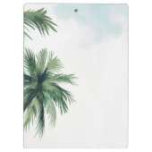 Tropische palmbomen zomer bruiloft coördinator klembord (Achterkant)