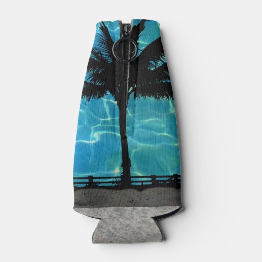 Tropische palmbomen Zomerfles Koeler (Achterkant)