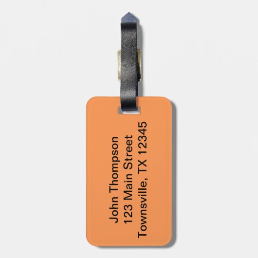 Tropische palmbomen zonsondergang bagagelabel (Achterkant verticaal)