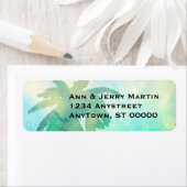 tropische palmboom - aangepaste site voor retourne etiket (Insitu)