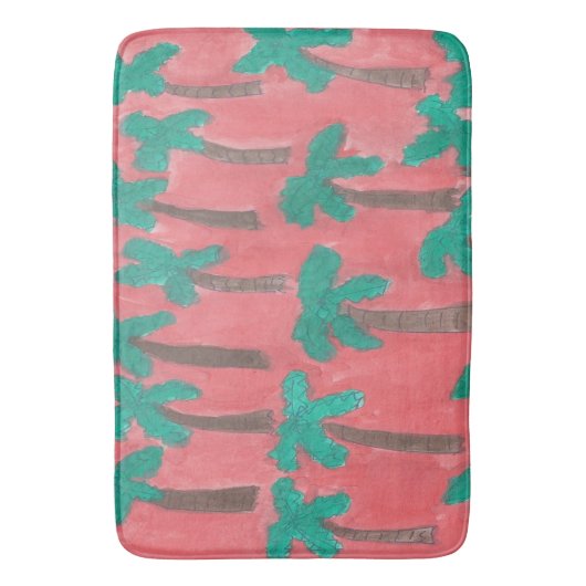 Tropische palmboom Bath Mat (Voorkant Verticaal)