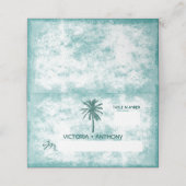 Tropische palmboom Beach Weddenschap (Buitenkant ongevouwen)