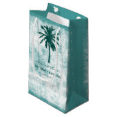 Tropische palmboom Beach Weddenschap bedankt Klein Cadeauzakje (Voorkant Gekanteld)