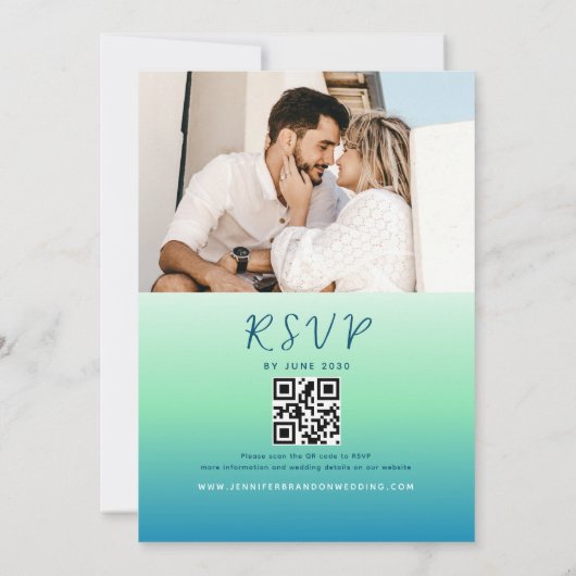 Tropische palmboom Beach Weddenschap Kaart (Achterkant)