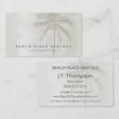 Tropische palmboom beige visitekaartje (Voorkant / Achterkant)